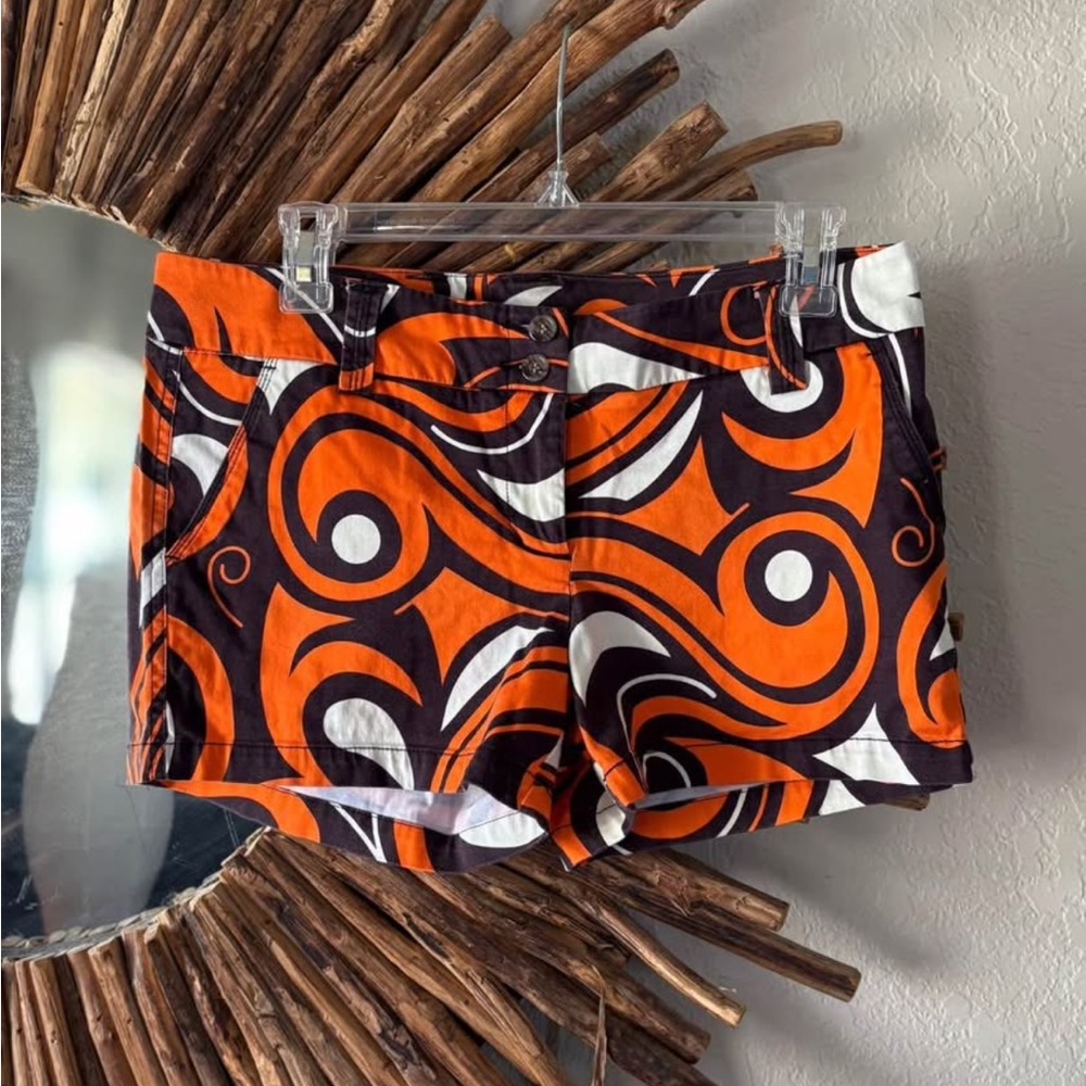 LoudMouth Vibrant Orange Patterned Women's Shorts